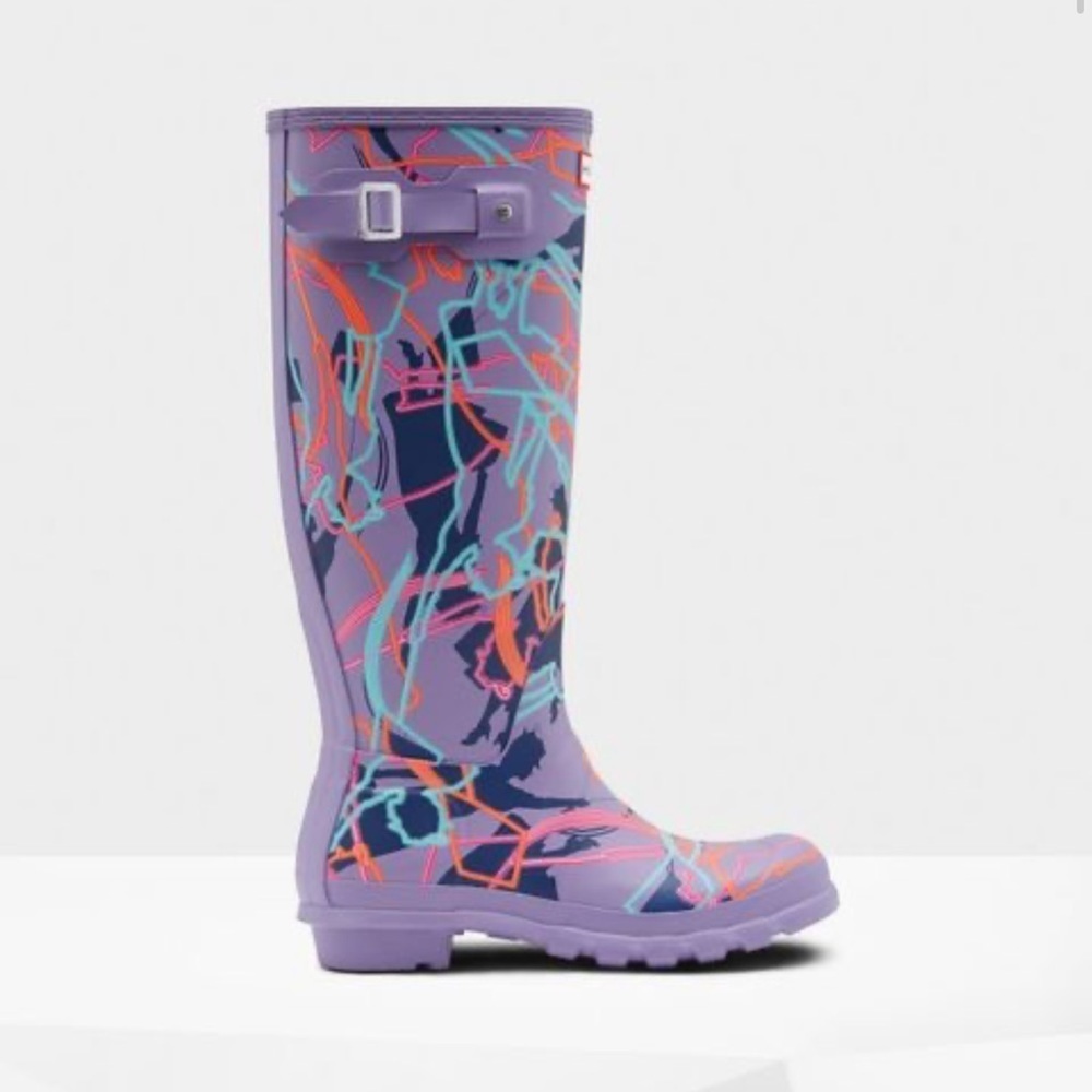 Hunter Disney Marry Poppins limited edition Original Printed Rain Boots 6